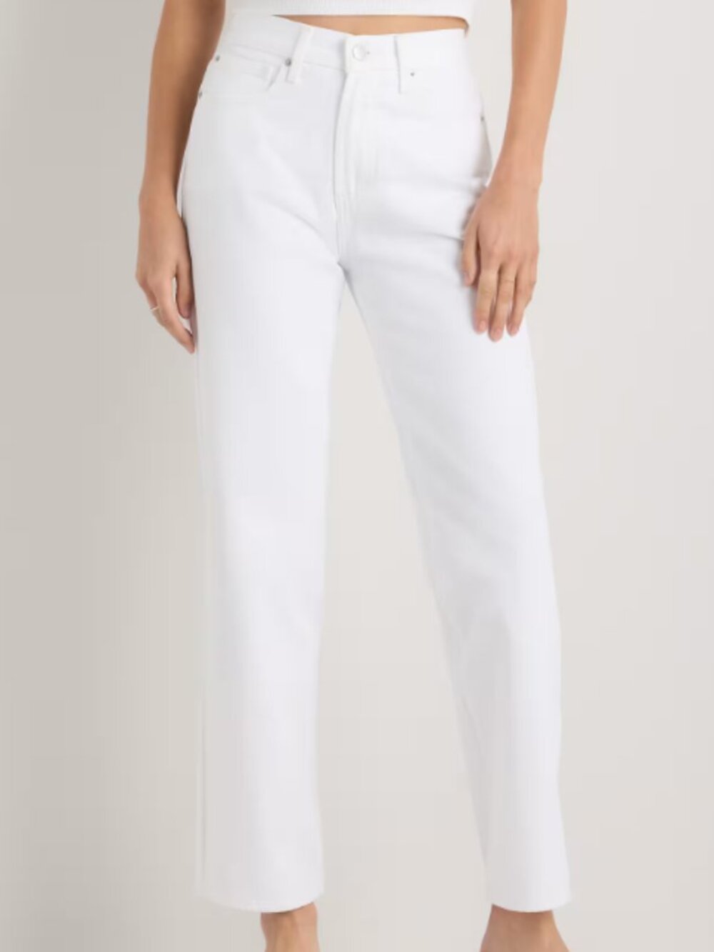 Quince Women's Bella Rigid Straight Jeans White - 26